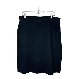 Exofficio Skirt Womens Large Organic Cotton Blend Pull On Black Stretch Travel